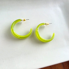 Load image into Gallery viewer, Tara Hoops - Olive Green