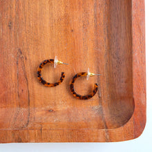 Load image into Gallery viewer, Cam Mini Hoops - Amber Dot