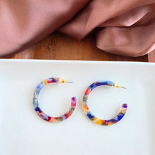 Load image into Gallery viewer, Camy Hoops - Jewel Stained Glass