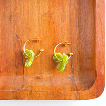 Load image into Gallery viewer, Magnolia Hoops - Olive Green
