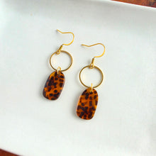 Load image into Gallery viewer, Emma Earrings - Amber Dot