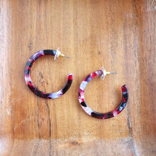 Load image into Gallery viewer, Camy Hoops - Burgundy
