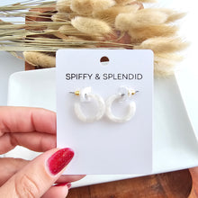 Load image into Gallery viewer, Micro Cam Mini Hoops - Cream
