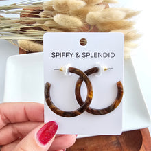 Load image into Gallery viewer, Camy Hoops - Coffee Shimmer
