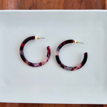 Load image into Gallery viewer, Camy Hoops - Burgundy
