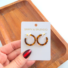 Load image into Gallery viewer, Cam Mini Hoops - Amber Dot