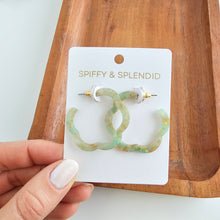 Load image into Gallery viewer, Posey Hoops - Champagne Mint