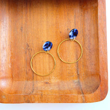 Load image into Gallery viewer, Amelia Earrings - Midnight Marble