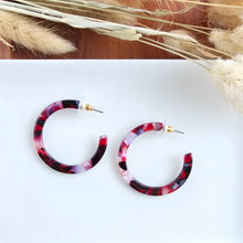 Load image into Gallery viewer, Camy Hoops - Burgundy
