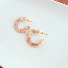 Load image into Gallery viewer, Flora Mini Hoops - Shimmering Taupe