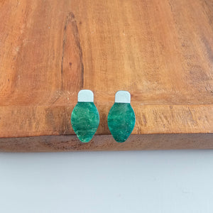 Christmas Light Studs - Green Shimmer