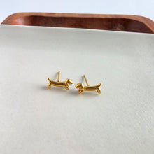 Load image into Gallery viewer, Luxe Dainty Dachshund Studs - Gold
