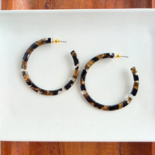 Load image into Gallery viewer, Cameron Hoops - Black &amp; Bronze