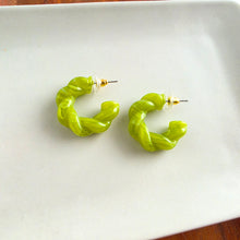 Load image into Gallery viewer, Ramona Hoops - Olive Green