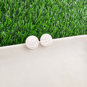 Glitter Volleyball Studs