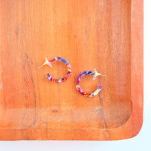 Load image into Gallery viewer, Cam Mini Hoops - Jewel Stained Glass