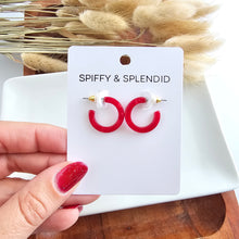 Load image into Gallery viewer, Micro Cam Mini Hoops - Scarlet
