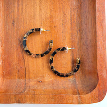 Load image into Gallery viewer, Camy Hoops - Black &amp; Bronze