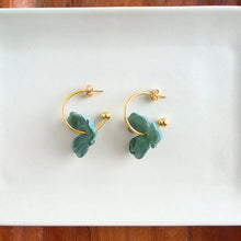 Load image into Gallery viewer, Magnolia Hoops - Alpine Green