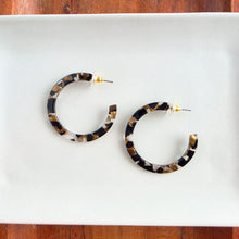 Load image into Gallery viewer, Camy Hoops - Black &amp; Bronze