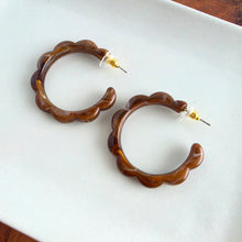 Load image into Gallery viewer, Scarlett Hoops - Cocoa Brown