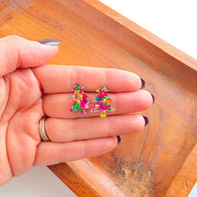 Load image into Gallery viewer, Christmas Tree Studs - Pink Tinsel