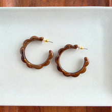 Load image into Gallery viewer, Scarlett Hoops - Cocoa Brown