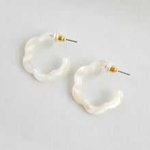 Load image into Gallery viewer, Posey Mini Hoops - Ivory
