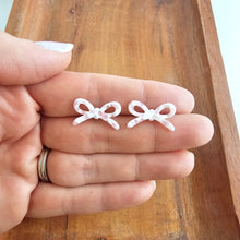 Load image into Gallery viewer, Bowie Studs - Powder Pink Dot