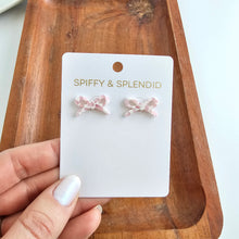 Load image into Gallery viewer, Bowie Studs - Powder Pink Dot
