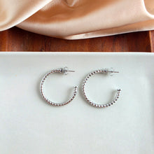 Load image into Gallery viewer, Luxe Harlow Hoops - Silver