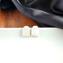 Load image into Gallery viewer, Mini Ghost Studs - White Shimmer
