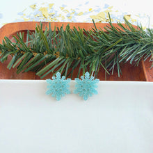Load image into Gallery viewer, Snowflake Studs - Ice Queen Glitter
