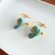 Load image into Gallery viewer, Magnolia Hoops - Alpine Green