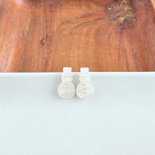 Load image into Gallery viewer, Snowman Studs - White Shimmer
