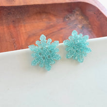 Load image into Gallery viewer, Snowflake Studs - Ice Queen Glitter