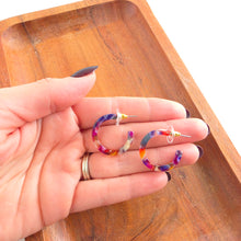 Load image into Gallery viewer, Cam Mini Hoops - Jewel Stained Glass