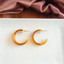 Load image into Gallery viewer, Tara Hoops - Light Amber