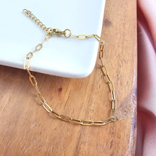 Load image into Gallery viewer, Luxe Gold Delicate Paper Clip Bracelet
