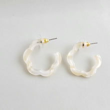 Load image into Gallery viewer, Posey Mini Hoops - Ivory