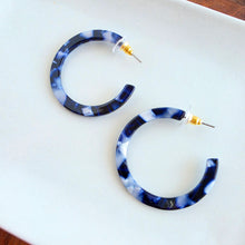 Load image into Gallery viewer, Camy Hoops - Midnight Marble