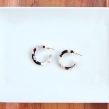 Load image into Gallery viewer, Cam Mini Hoops -  Chai Tea
