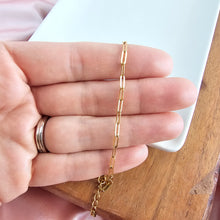 Load image into Gallery viewer, Luxe Gold Delicate Paper Clip Bracelet
