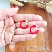 Load image into Gallery viewer, Micro Cam Mini Hoops - Scarlet
