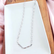 Load image into Gallery viewer, Luxe Silver Delicate Paper Clip Chain - 18&quot;

