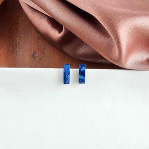Mini Bella Bar Studs - Navy