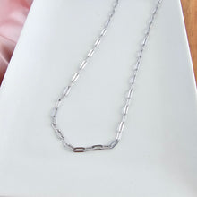 Load image into Gallery viewer, Luxe Silver Delicate Paper Clip Chain - 18&quot;
