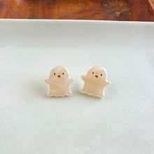 Load image into Gallery viewer, Friendly Ghost Studs - White Shimmer