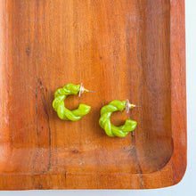 Load image into Gallery viewer, Ramona Hoops - Olive Green