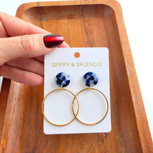 Load image into Gallery viewer, Amelia Earrings - Midnight Marble